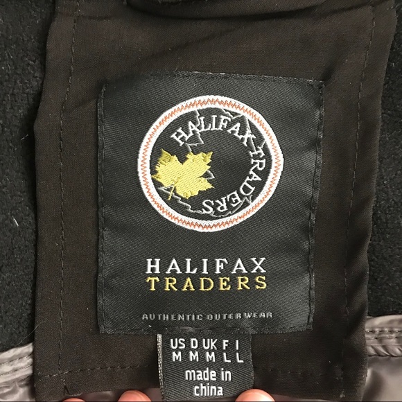 Halifax Traders Black Grey Down Hybrid Coat M - Picture 6 of 8